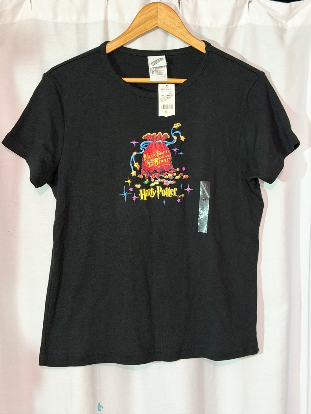 Vtg Harry Potter Bertie Botts Womens Baby Tee T-Shirt 2001 WB Studio Store Y2K